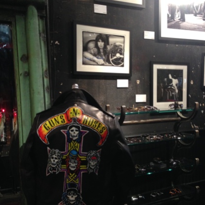 Limited edition hand painted Guns N' Roses jacket by Timothy LeNoir